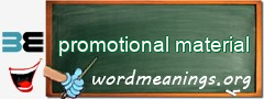 WordMeaning blackboard for promotional material